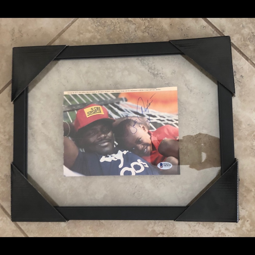 Walter Payton Signed Magazine Page/Framed